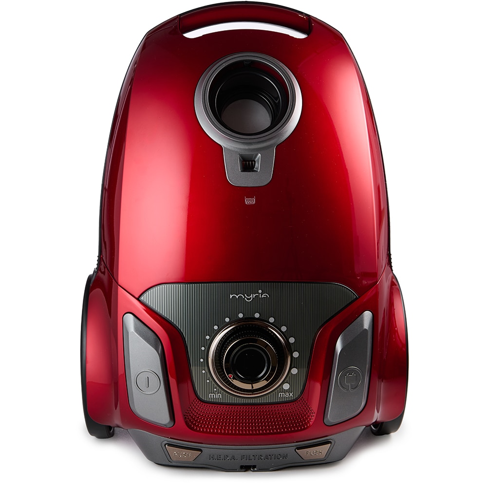 Aspirator cu sac MYRIA MY4538, 3l, 750W, 76dB, rosu-negru
