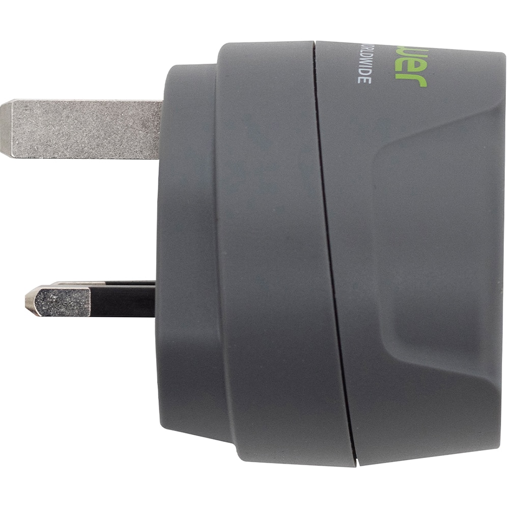 Adaptor priza EU - UK HOME Q2, alb/gri