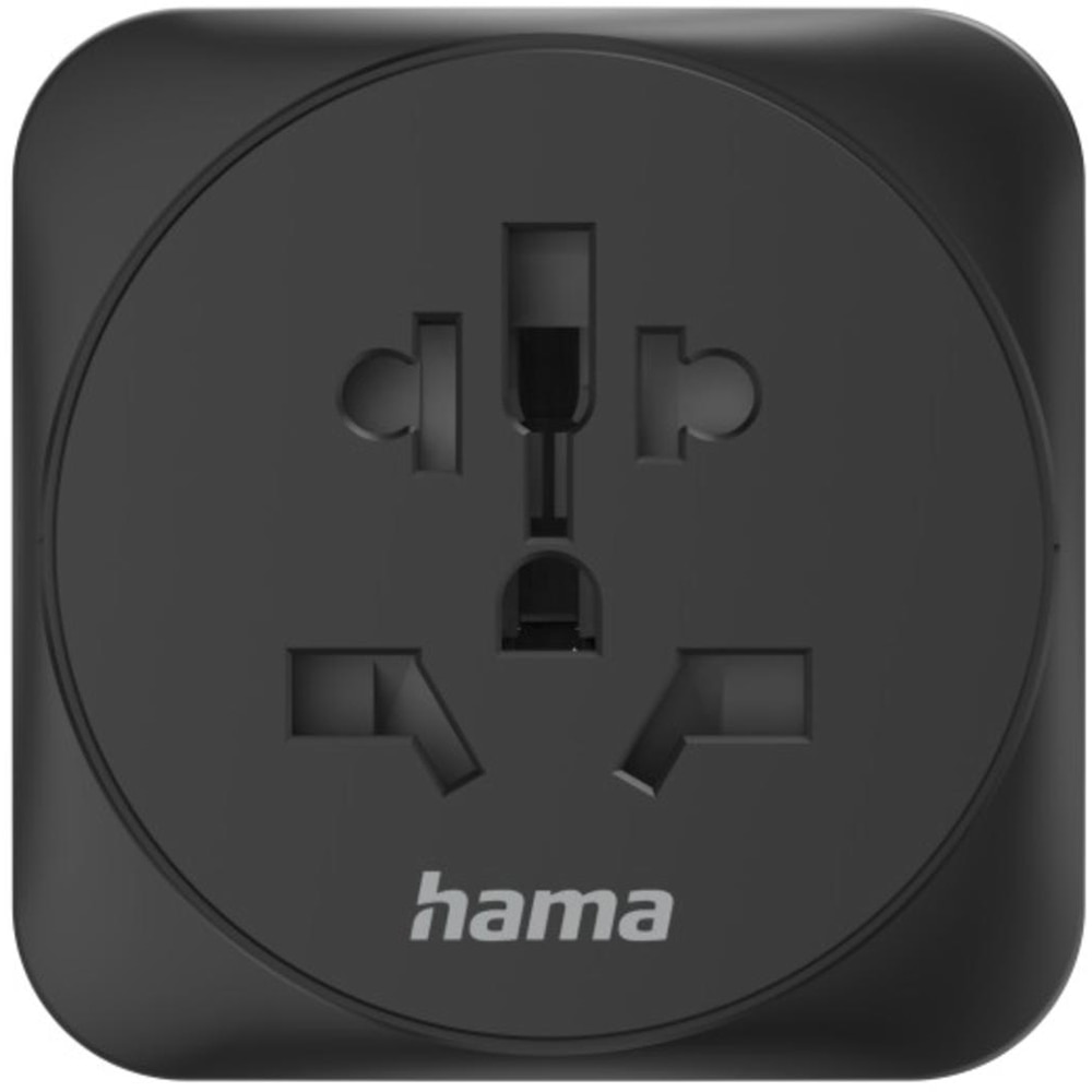 Adaptor priza HAMA 223454, Tip E si F, EU, negru
