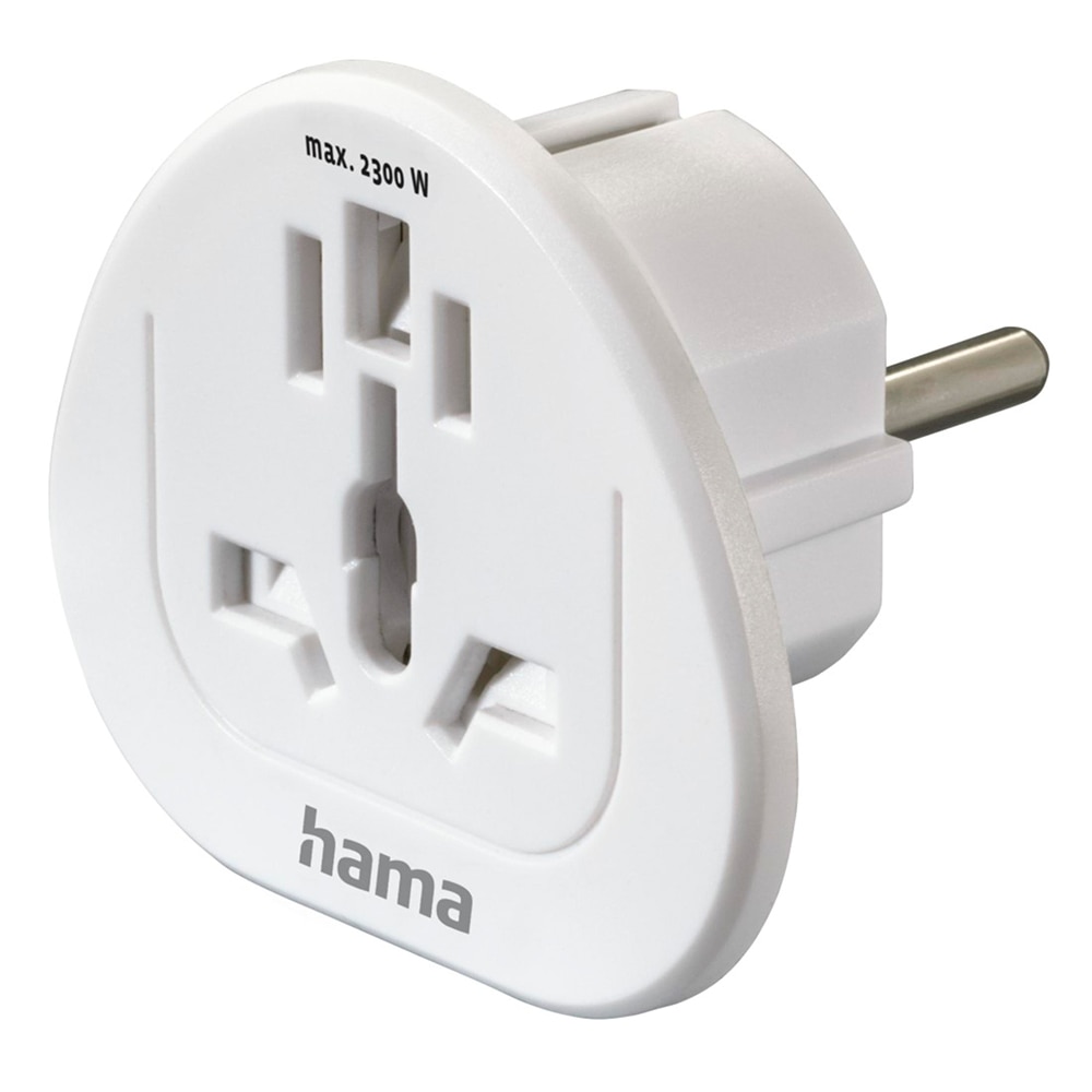 Adaptor priza HAMA 223455, Tip E si F, EU, alb