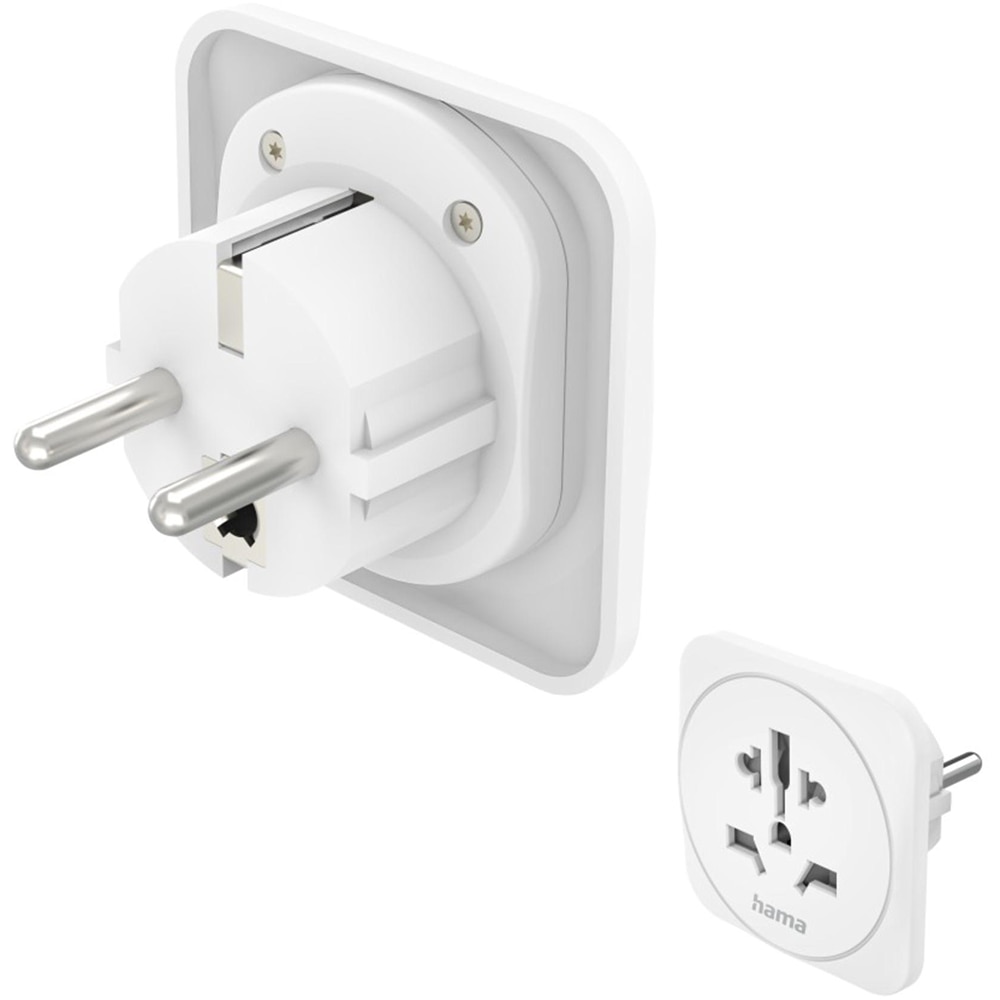 Adaptor priza HAMA 223455, Tip E si F, EU, alb
