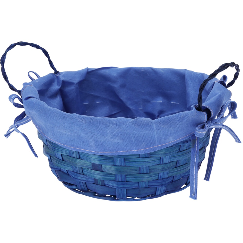 Cos de paine impletit pentru paste, 21cm, albastru