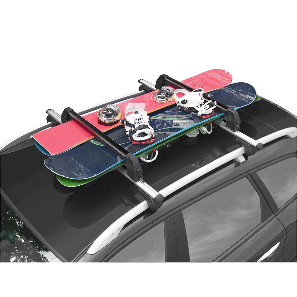 Suport auto ski/snowboard MENABO Silver Ice Black Edition, 6 perechi