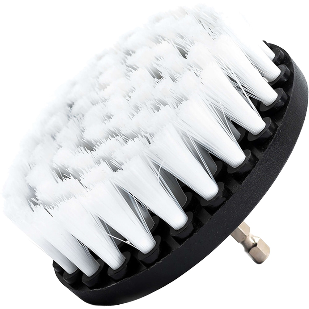 Perie auto mocheta ROLL FAST 10092R, 10cm, rotativa, alb-negru
