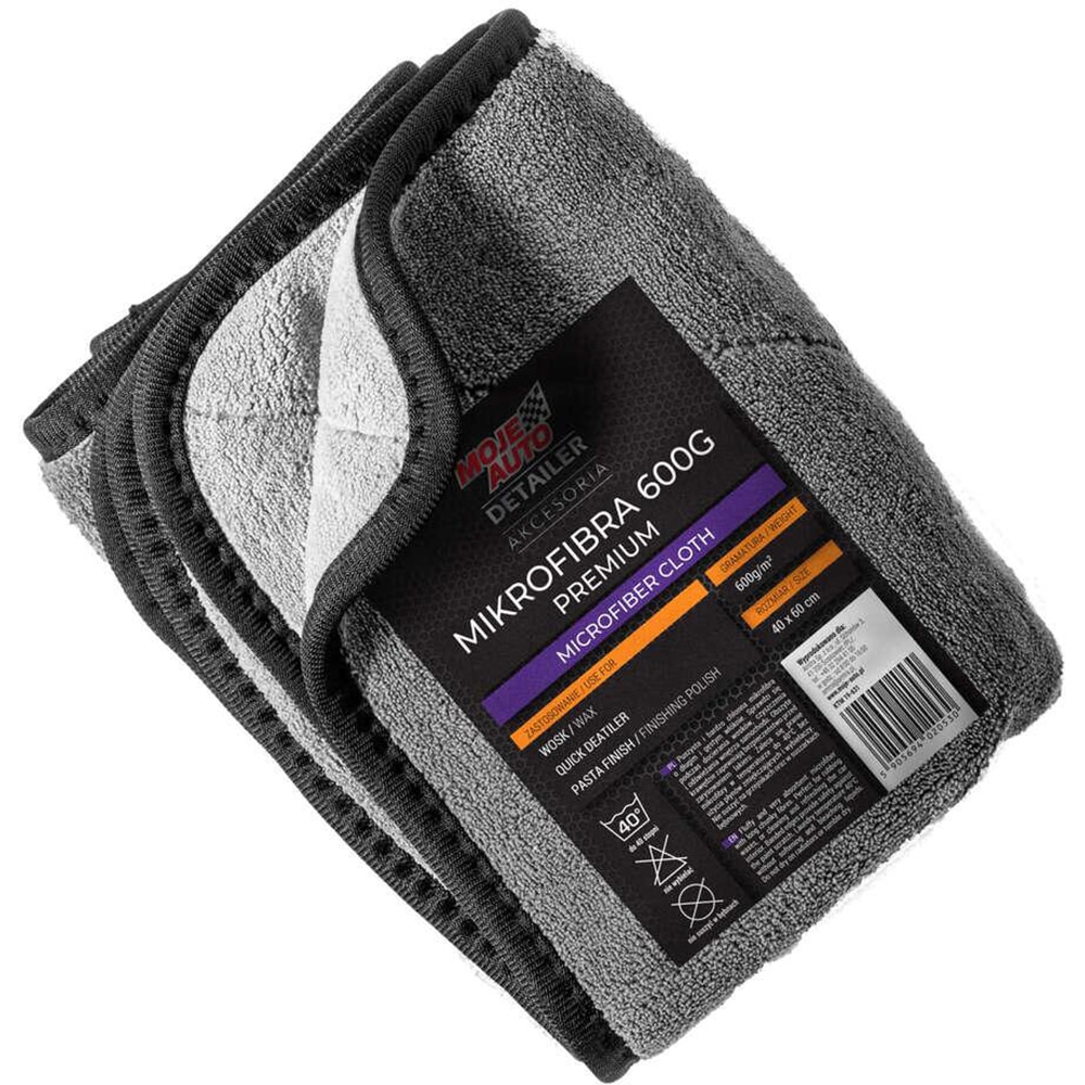 Prosop microfibra MOJE AUTO Premium, 60 x 40cm, gri