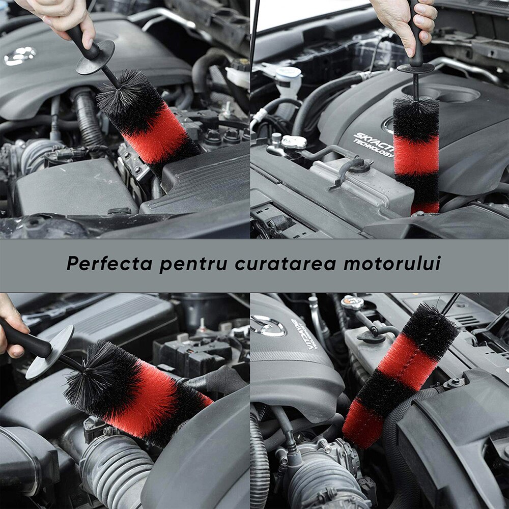 Perie curatat jante ROLL FAST 50569R, 43cm, negru-rosu
