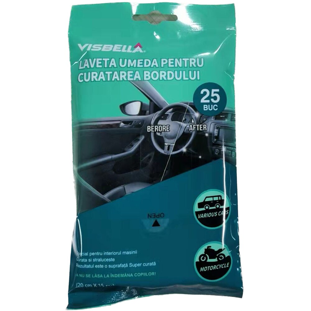 Servetele umede pentru bord VISBELLA, 25buc.