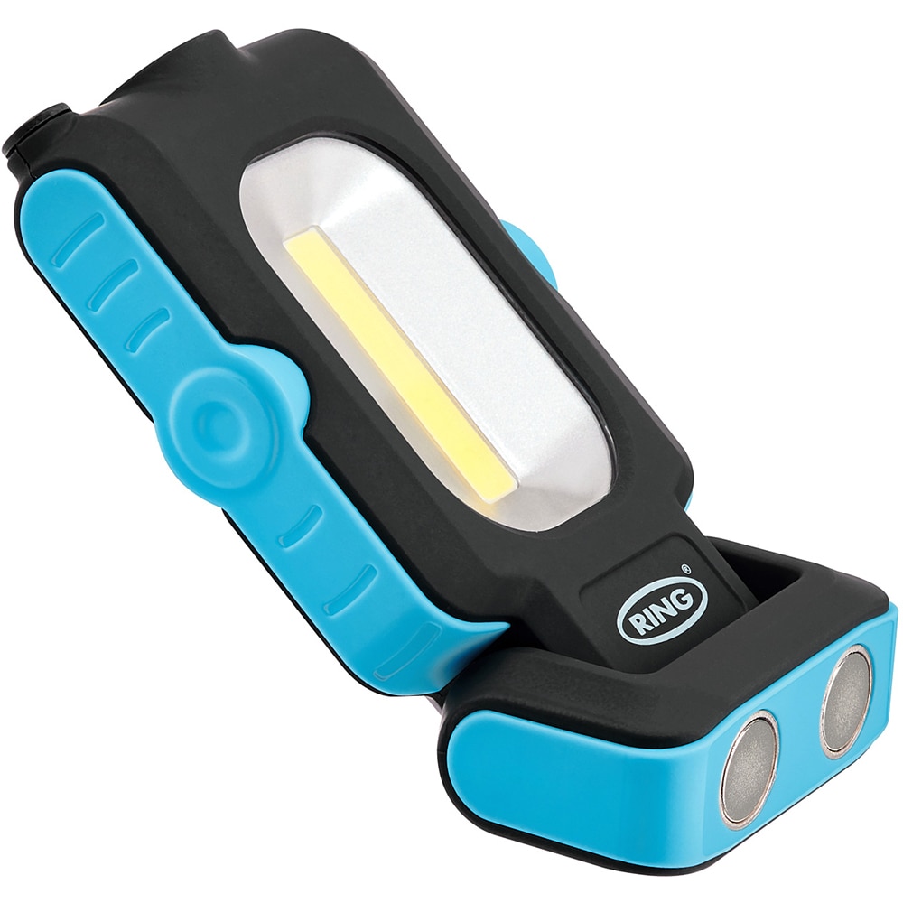 Lanterna LED cu magnet RING AUTOMOTIVE RIL90, ajustabila, baterii, negru-albastru