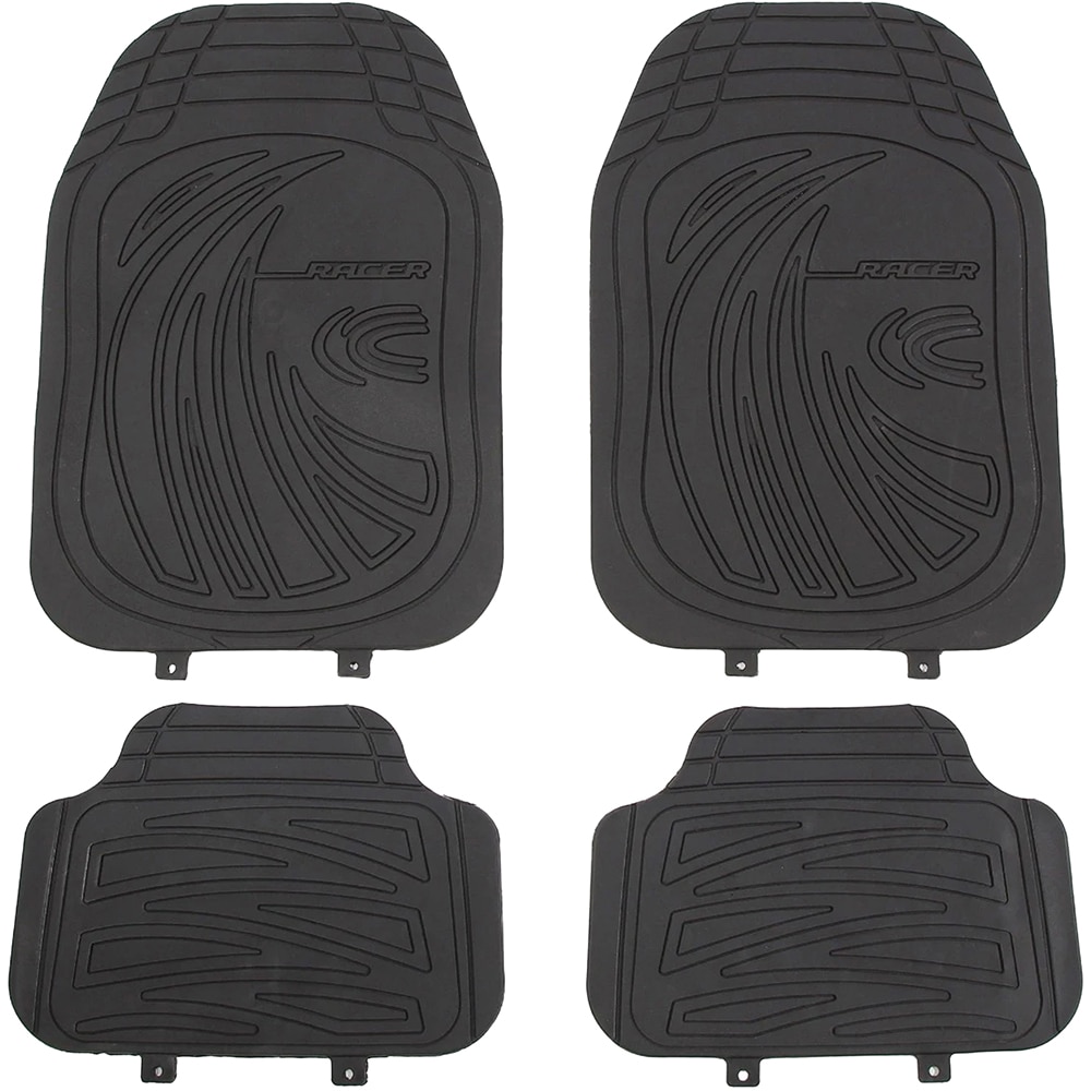 Set 4 covorase auto ROLL FAST 91571R Racer, PVC, 4 buc, negru