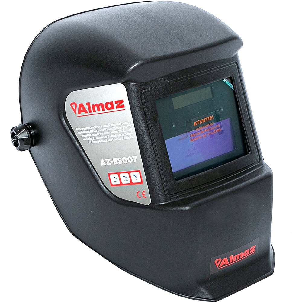 Masca de sudura ALMAZ AZ-ES007, cristale lichide, negru