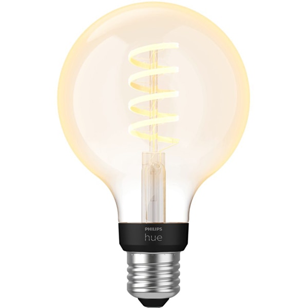 Bec LED Smart Vintage PHILIPS Hue 8719514301481, E27, 7W, 550lm, Bluetooth, lumina calda, compatibil Hue