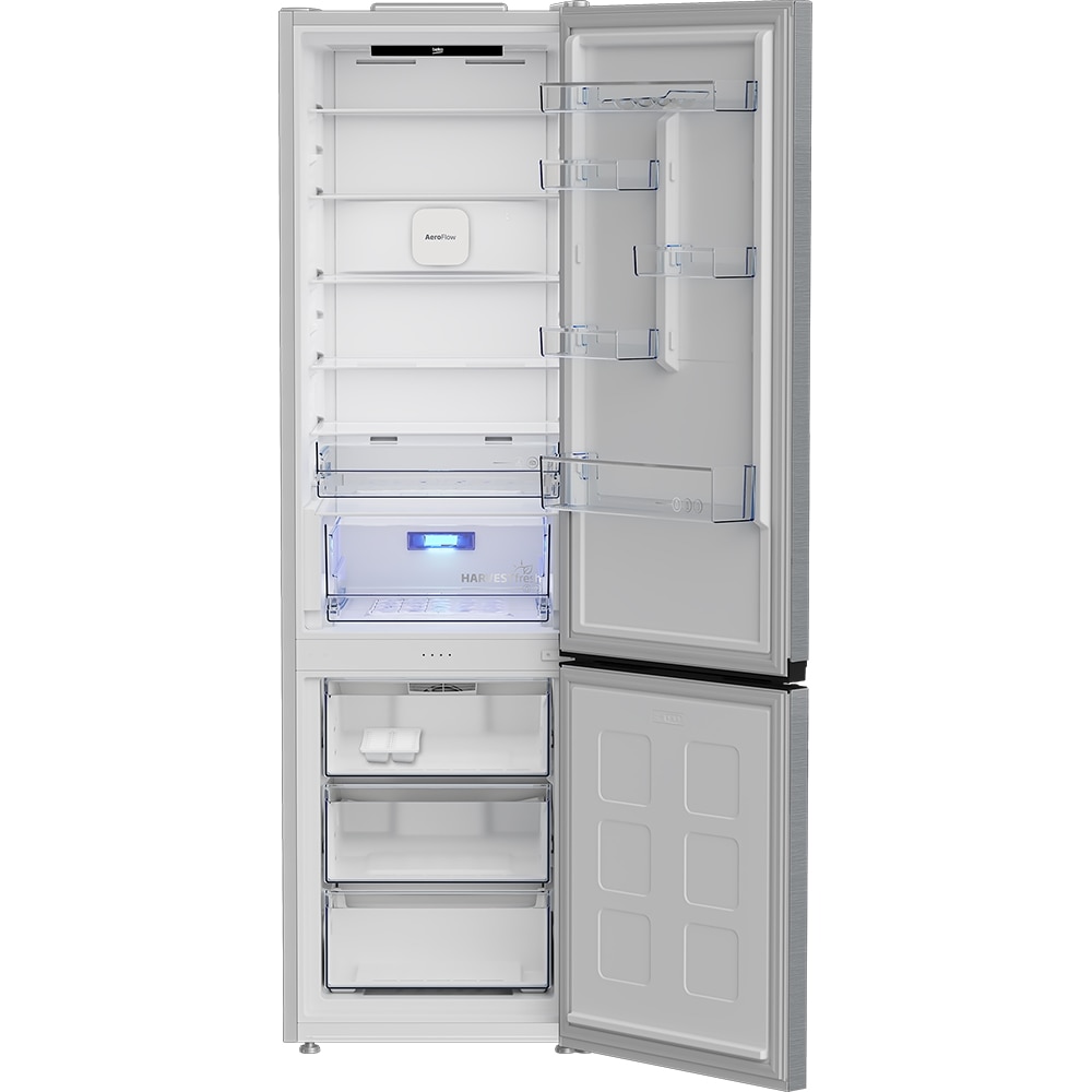 Combina frigorifica BEKO B3RCNA415HXB1, No Frost, 415 l, H 203.5 cm, Clasa D, argintiu