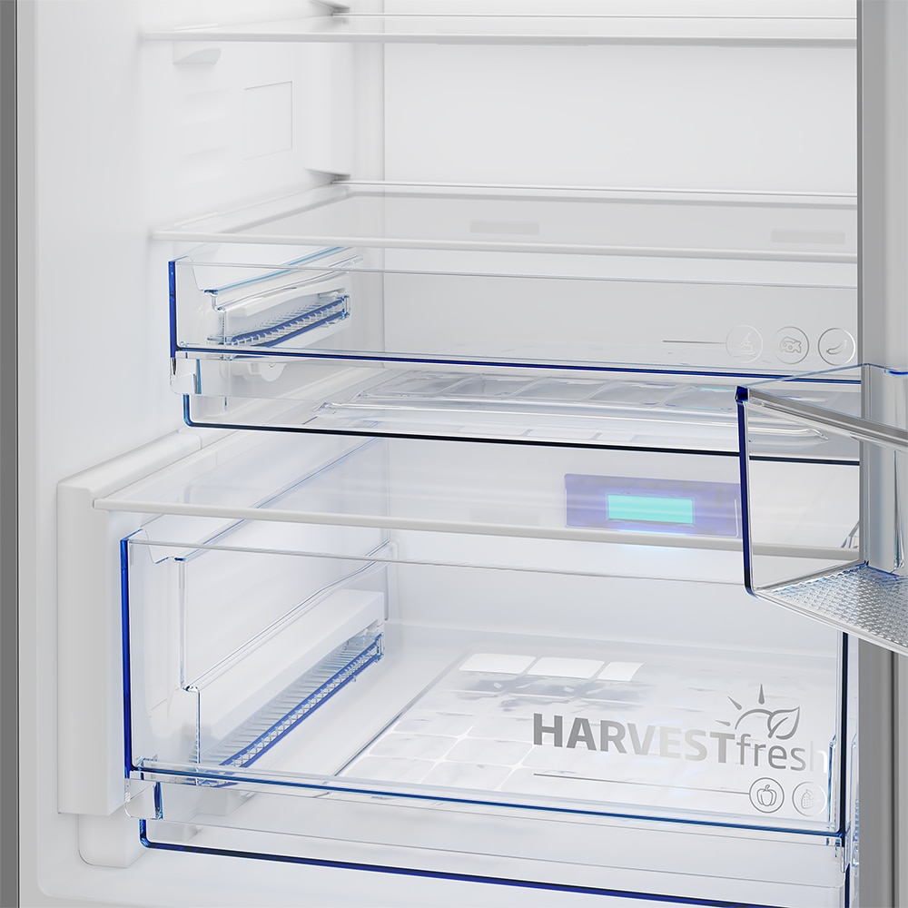 Combina frigorifica BEKO B3RCNA415HXB1, No Frost, 415 l, H 203.5 cm, Clasa D, argintiu