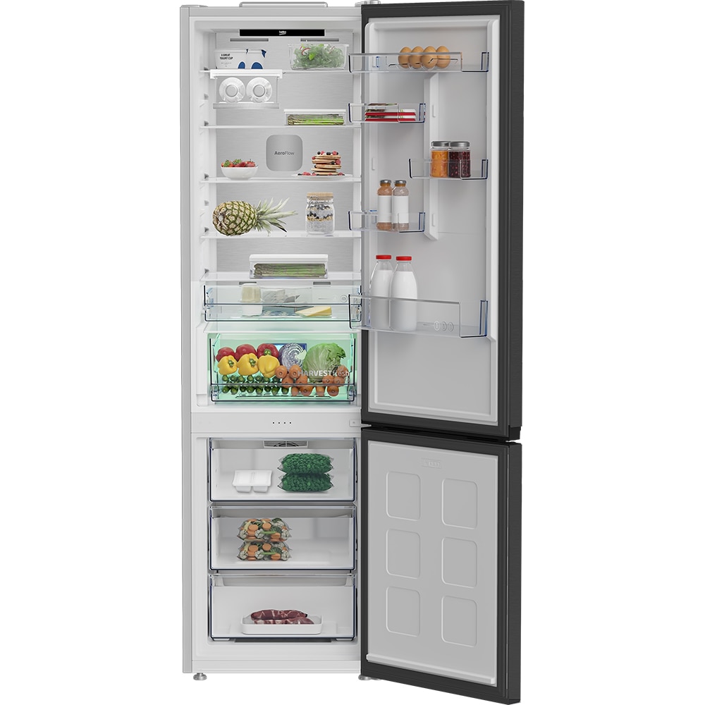 Combina frigorifica BEKO B3RCNA415HXBR, No Frost, 415 l, H 203.5 cm, Clasa D, dark inox