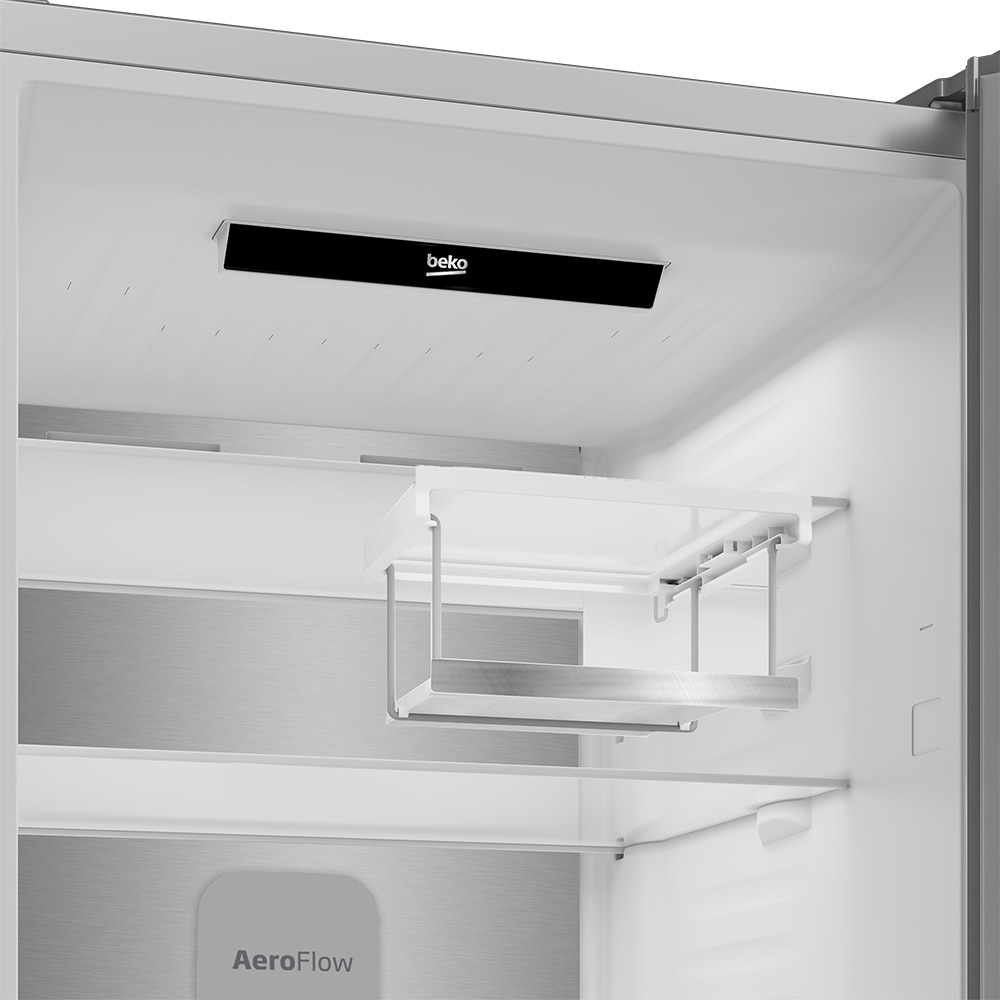 Combina frigorifica BEKO B3RCNA415HXBR, No Frost, 415 l, H 203.5 cm, Clasa D, dark inox