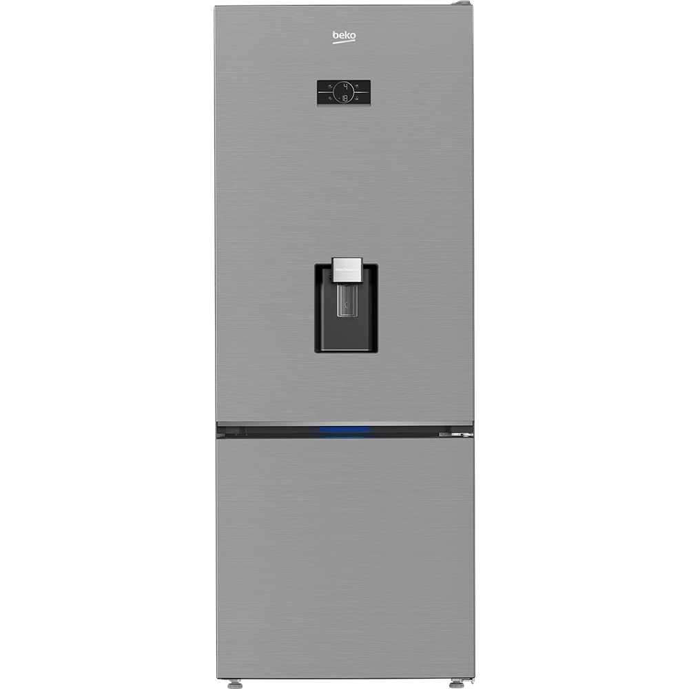 Combina frigorifica BEKO B3RCNE534HDXB, No Frost, 475 l, H 187 cm, Clasa E, Dozator apa, inox