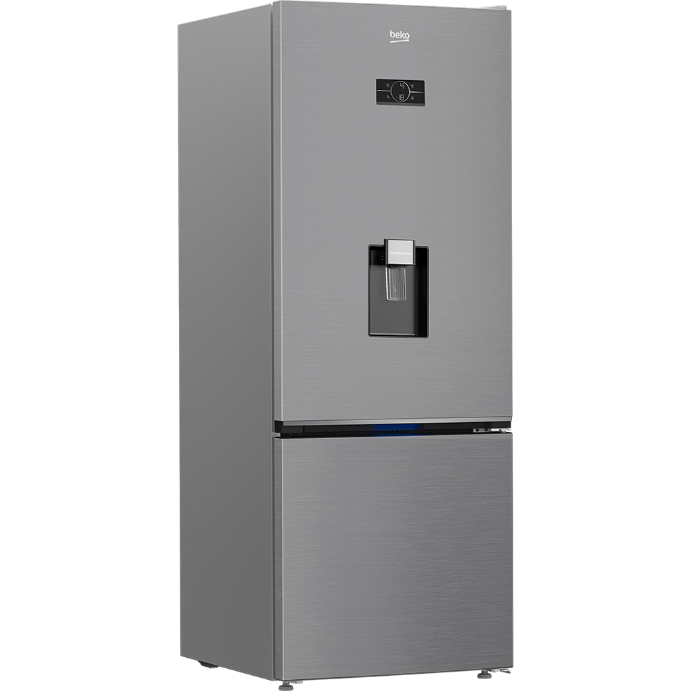 Combina frigorifica BEKO B3RCNE534HDXB, No Frost, 475 l, H 187 cm, Clasa E, Dozator apa, inox