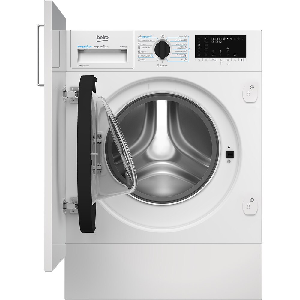 Masina de spalat rufe incorporabila BEKO B3WBT681415W, EnergySpin, SteamCure, 8 kg, 1400rpm, Clasa A, alb