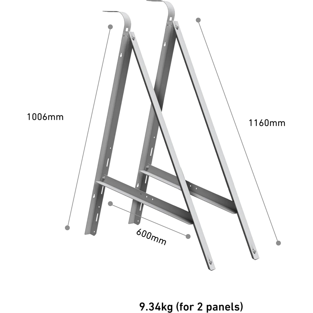 Suport panouri ajustabil ANKER B5608341, 2 bucati, argintiu