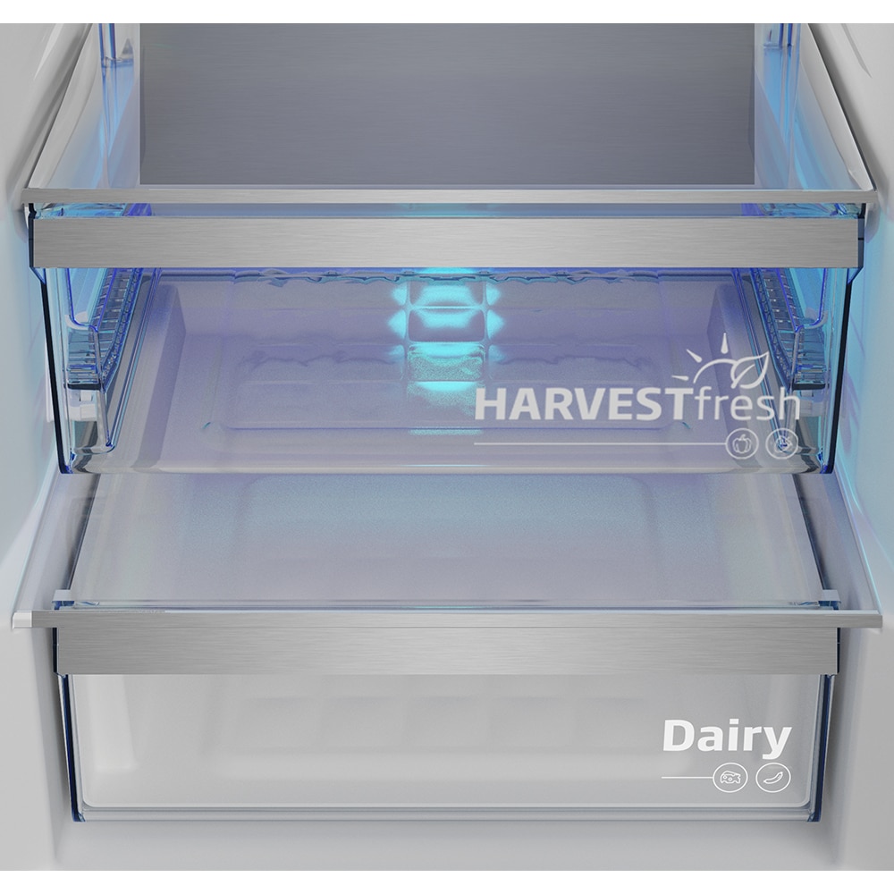 Combina frigorifica BEKO B5RCNA406HXB3, No Frost, 355 l, H 203.5 cm, Clasa C, argintiu