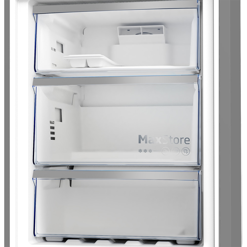 Combina frigorifica BEKO B5RCNA406HXB3, No Frost, 355 l, H 203.5 cm, Clasa C, argintiu