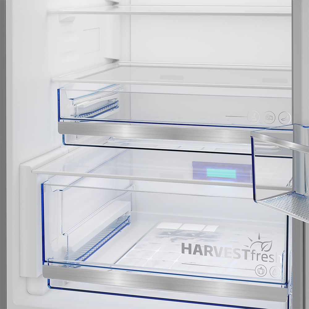 Combina frigorifica BEKO B5RCNA416HXB, No Frost, 415 l, H 203.5 cm, Clasa C, argintiu