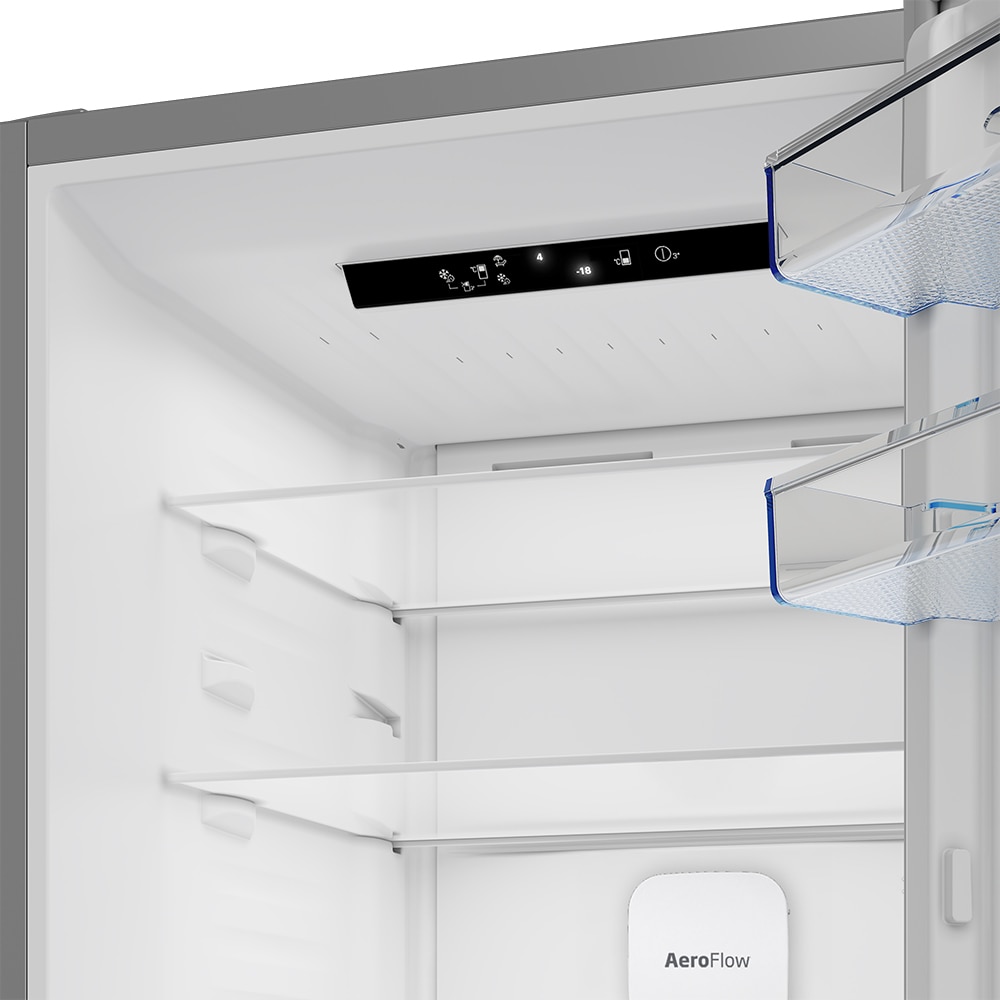 Combina frigorifica BEKO B5RCNA416HXB, No Frost, 415 l, H 203.5 cm, Clasa C, argintiu