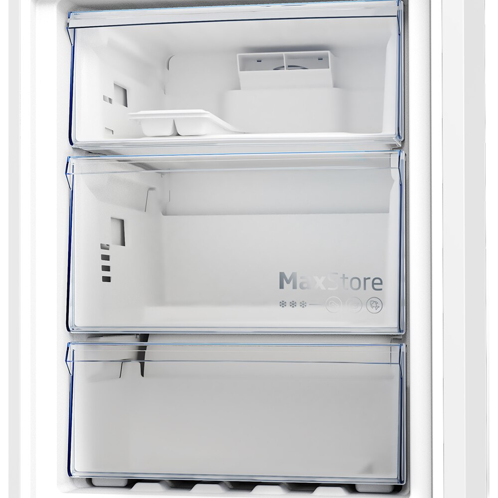 Combina frigorifica BEKO B7RCNA408HXP, No Frost, 355 l, H 203.5 cm, Clasa A, argintiu