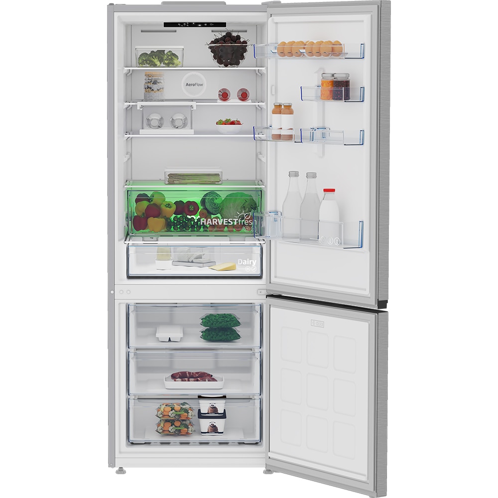 Combina frigorifica BEKO B7RCNE566HXB1, No Frost, 490 l, H 192 cm, Clasa C, inox