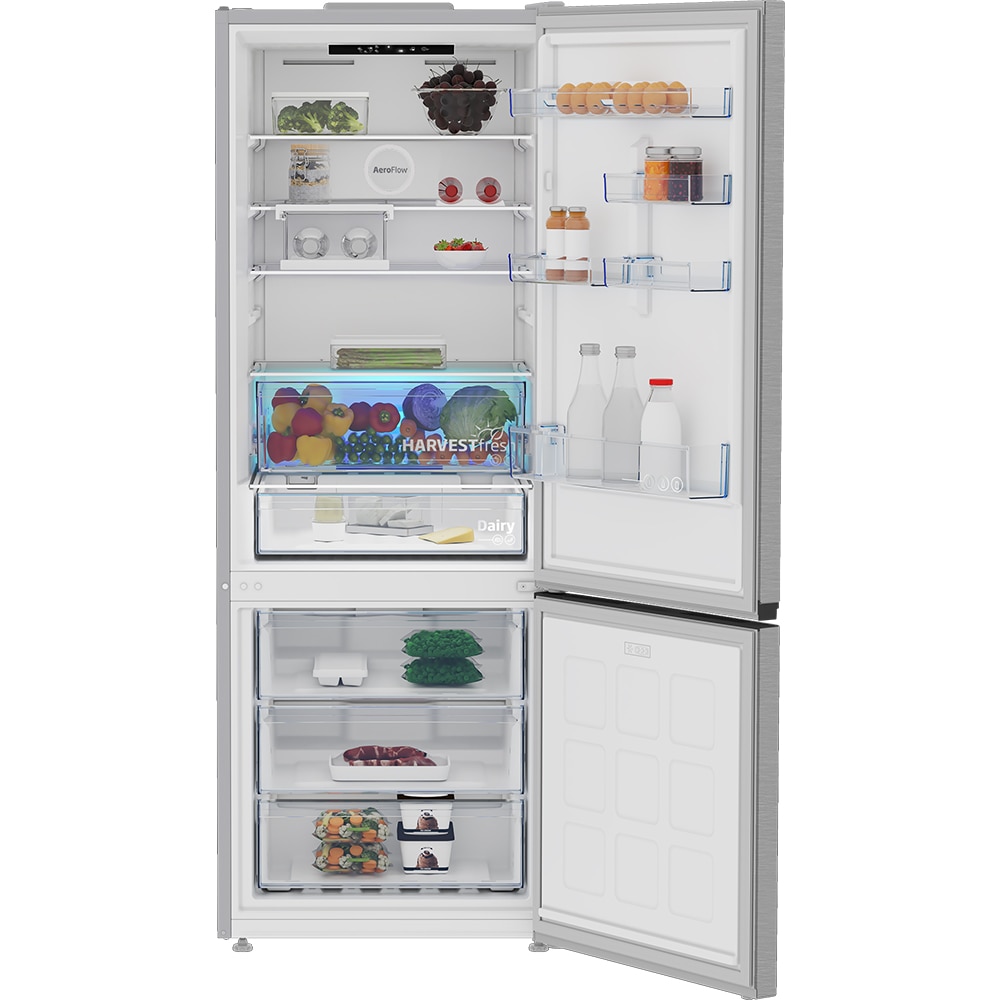 Combina frigorifica BEKO B7RCNE566HXB1, No Frost, 490 l, H 192 cm, Clasa C, inox