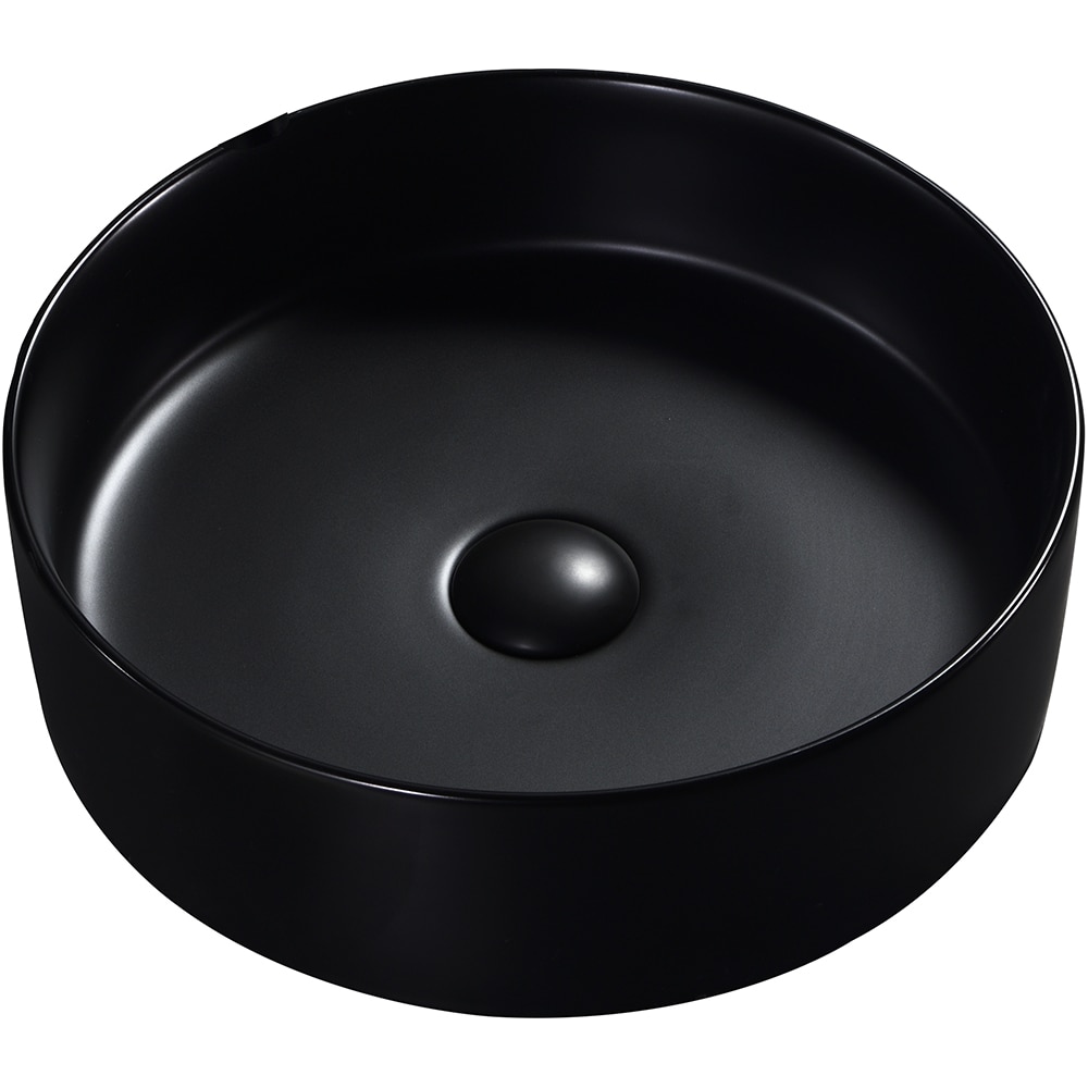 Lavoar pe blat, portelan, 40 cm, negru mat