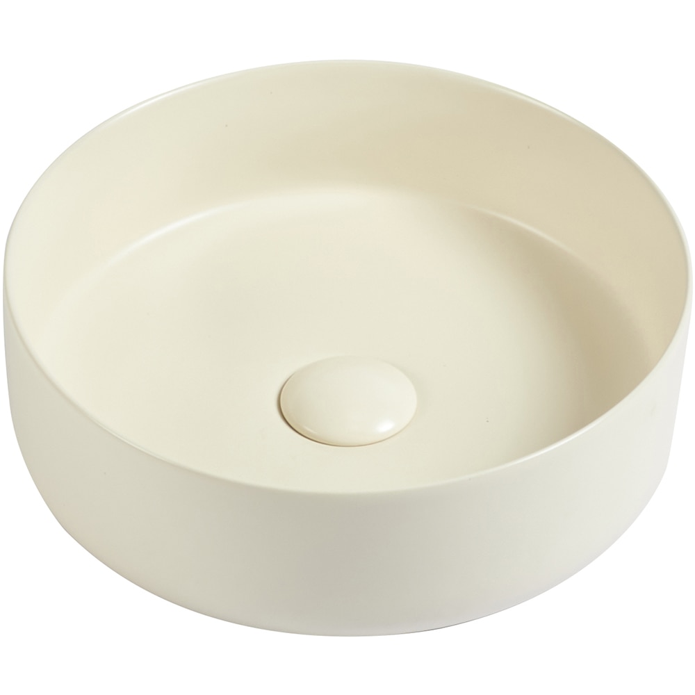 Lavoar pe blat, portelan, 40 cm, crem mat