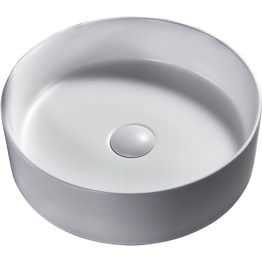Lavoar pe blat, portelan, 40 cm, alb mat