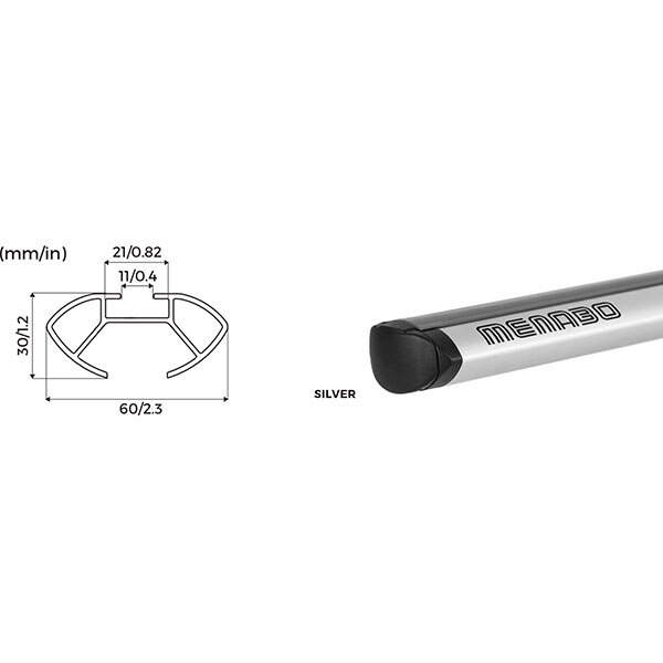 Bare transversale MENABO Delta, BMW Seria 3 (E91) Touring, 5 usi, 2005-2012, 119 cm
