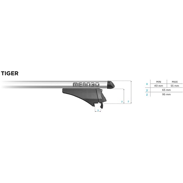 Bare transversale MENABO Tiger, Chevrolet Trax, 2013-2017, 120 cm