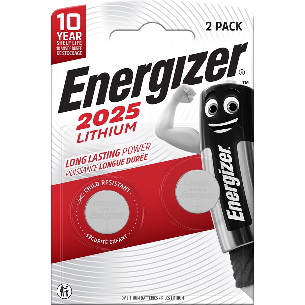 Baterii litiu ENERGIZER CR2025, 3 V, 2 bucati