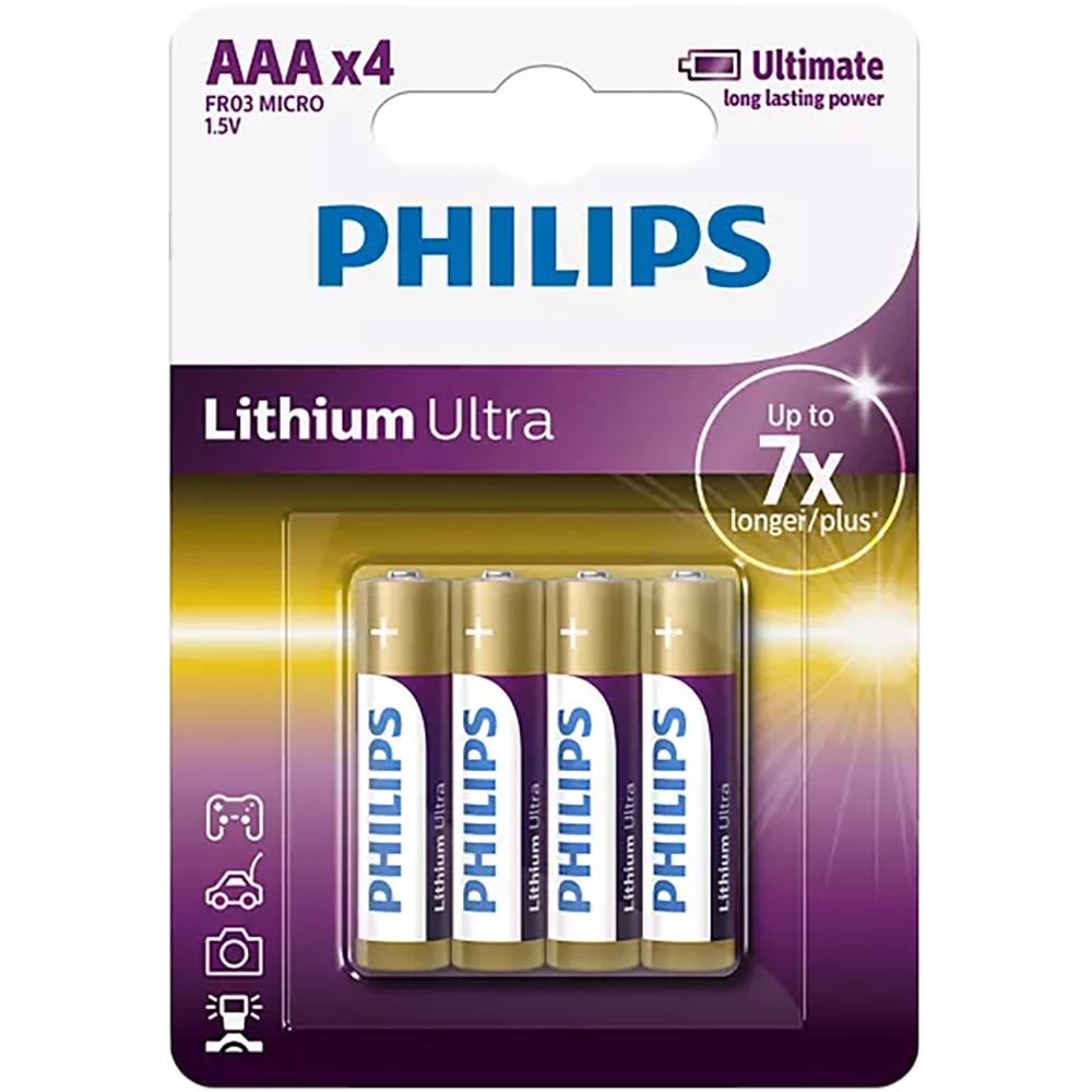 Baterii PHILIPS FR03, AAA, 4 bucati