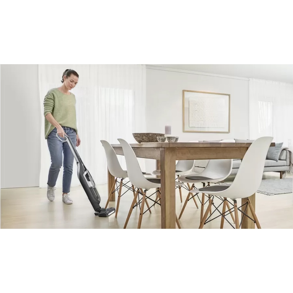 Aspirator vertical 2in1 BOSCH Flexxo Gen2 Seria 4 BCH3K2801, 0.4l, 25.2V, autonomie max 55 min, Sistem RobustAir, argintiu-negru