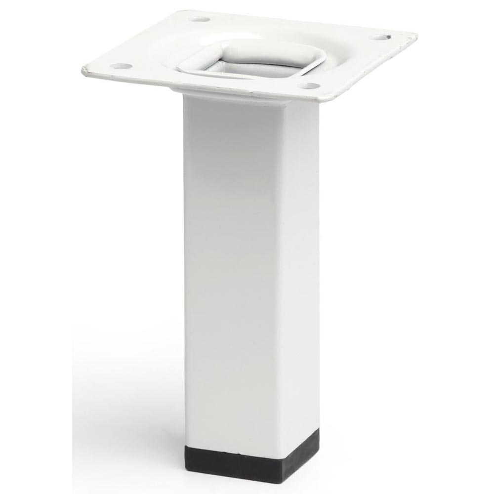 Picior mobila 112864, otel, 10 cm, alb