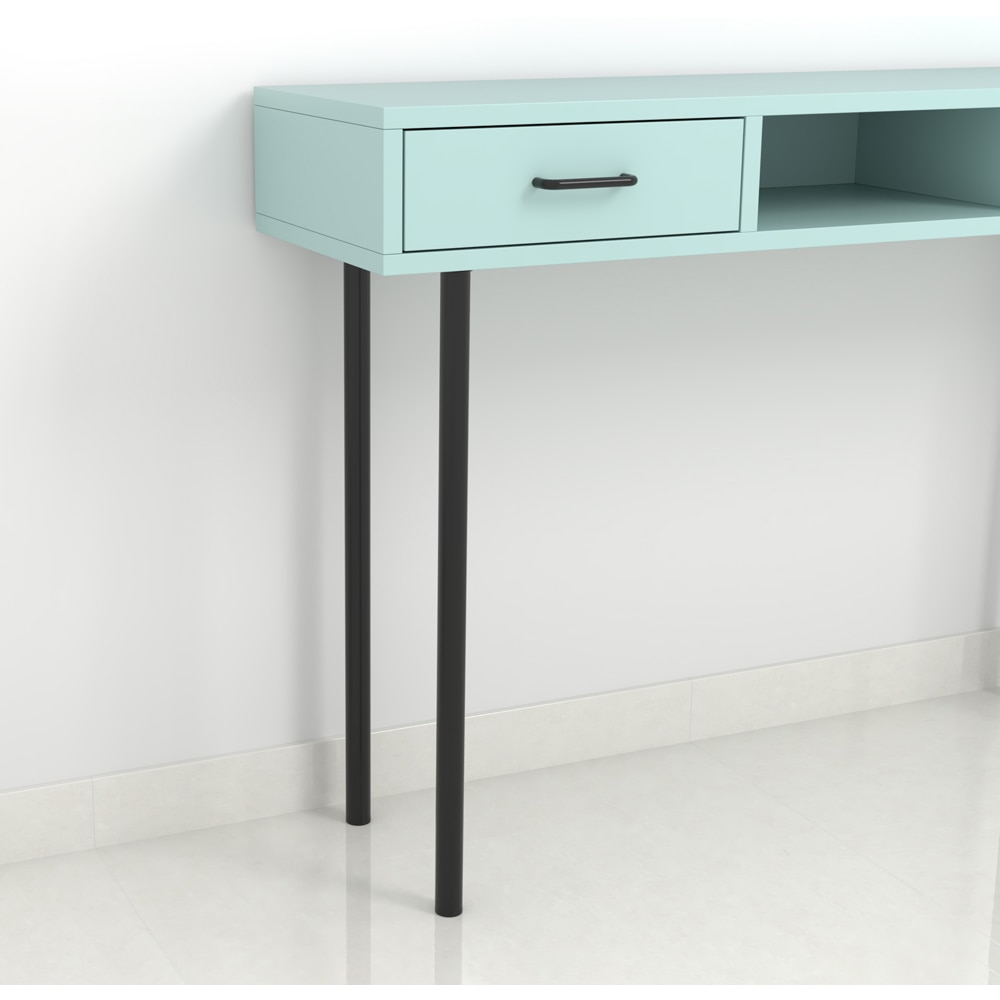 Picior mobila 112877, otel, 80 cm, negru