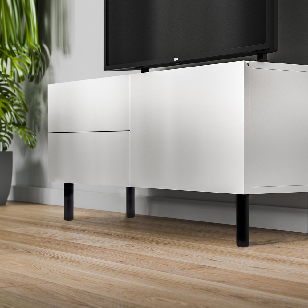 Picior mobila 112880, otel, 20 cm, negru