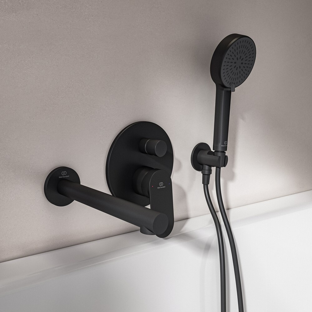 Para dus IDEAL STANDARD IdealRain ALU+ BD580XG, 2 functii, negru mat