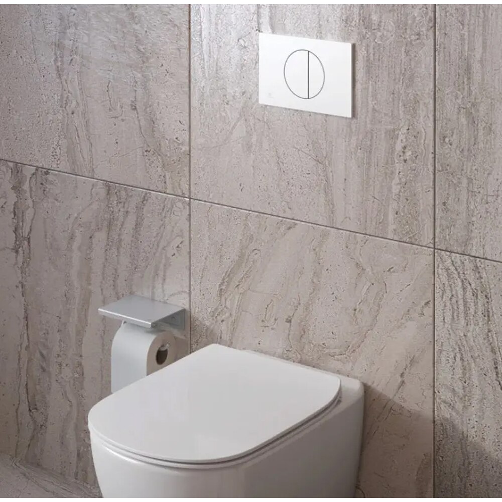 Suport hartie igienica cu capac IDEAL STANDARD Alu+ BD592SI, argintiu