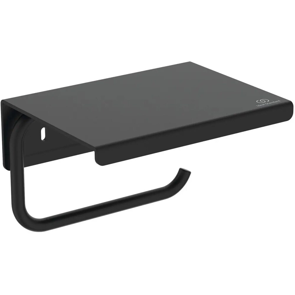 Suport hartie igienica cu capac IDEAL STANDARD Alu+ BD592XG, negru mat