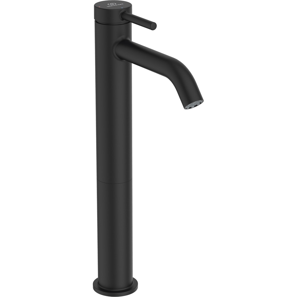 Baterie lavoar IDEAL STANDARD Ceraline Nuovo BD960XG, Pipa inalta, alama sanitara, negru mat