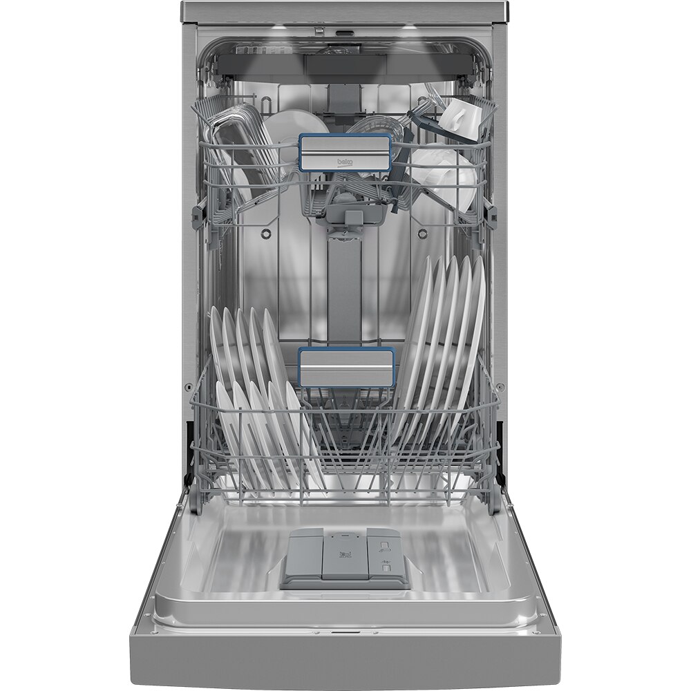 Masina de spalat vase independenta BEKO BDFS26040XA, 10 seturi, 6 programe, 45 cm, Clasa C, inox