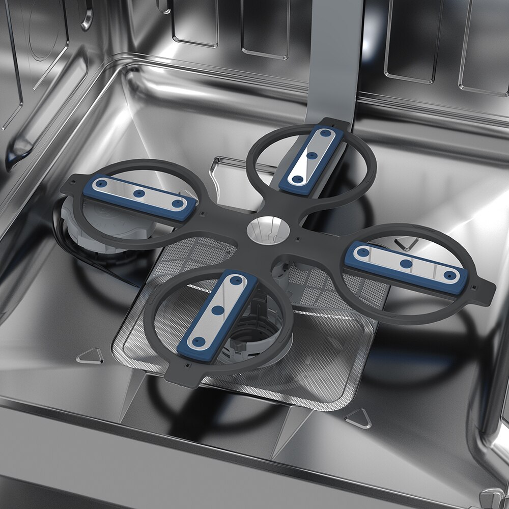 Masina de spalat vase incorporabila BEKO BDIN37540WP, 15 seturi, 11 programe, 60 cm, Clasa C, Wi-Fi, panou comanda negru