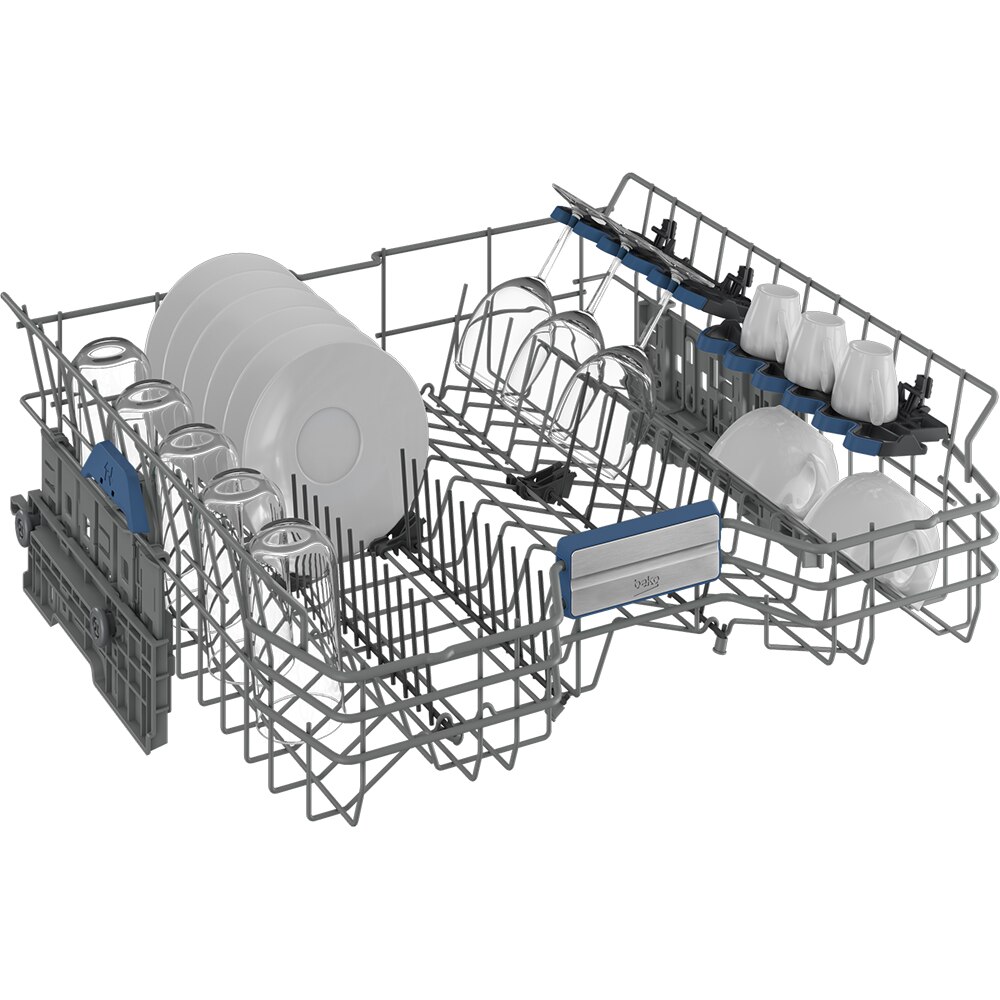 Masina de spalat vase incorporabila BEKO BDIN37540WP, 15 seturi, 11 programe, 60 cm, Clasa C, Wi-Fi, panou comanda negru