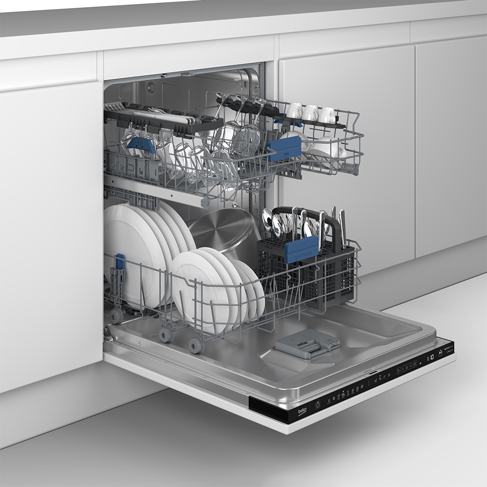 Masina de spalat vase incorporabila BEKO BDIN38440P, 14 seturi, 8 programe, 60 cm, Clasa C, panou comanda negru