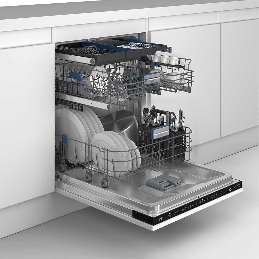 Masina de spalat vase incorporabila BEKO BDIN38561P, 15 seturi, 8 programe, 60 cm, Clasa A, panou comanda negru